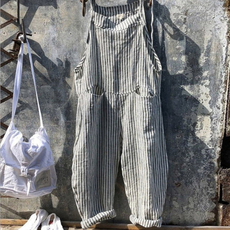 Karierter Ärmelloser Jumpsuit Für Frauen | Sommer