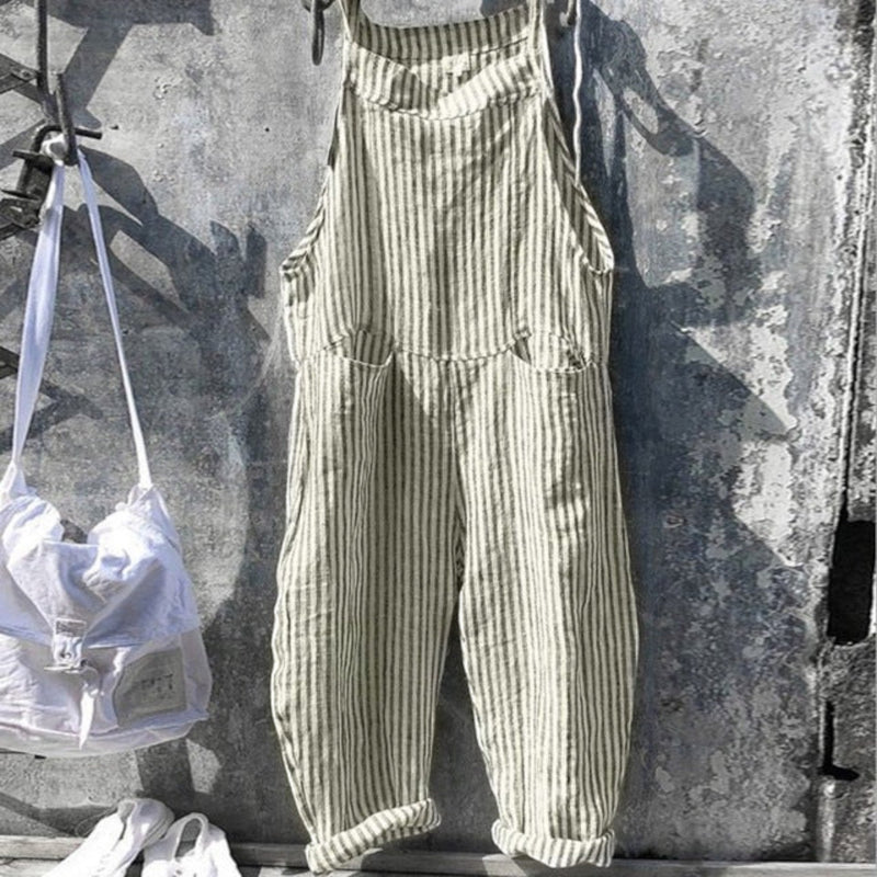Karierter Ärmelloser Jumpsuit Für Frauen | Sommer