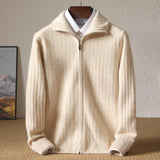 Modischer Winter Kaschmirpullover Für Herren | Mit Reißverschluss