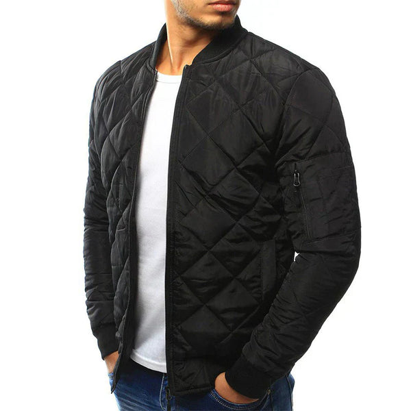 Herren Winter Daunenjacke Mit Reißverschluss | Mit Langen Ärmeln