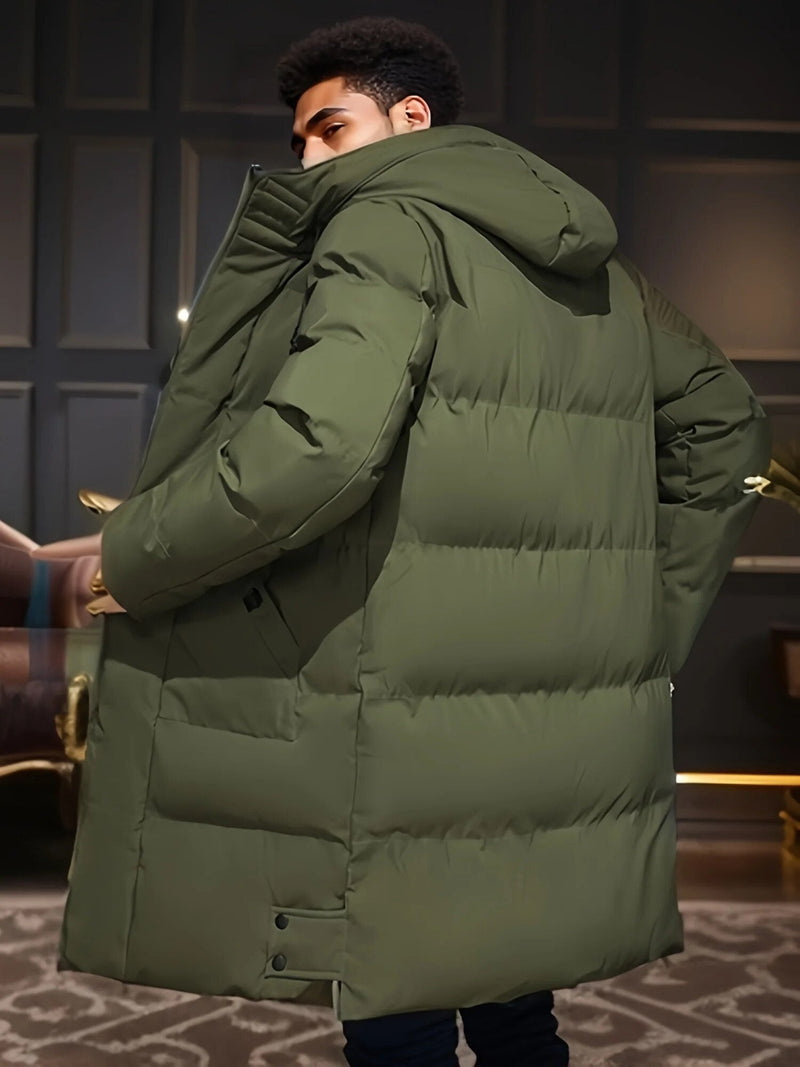 Lange Winter-Daunenjacke Für Herren | Mit Kapuze