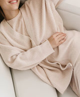 Gerippte Strickjacke Mit V-ausschnitt Für Frauen | Übergröße