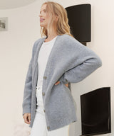 Gerippte Strickjacke Mit V-ausschnitt Für Frauen | Übergröße