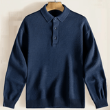 Gestricktes Poloshirt Für Herren | Lange Ärmel
