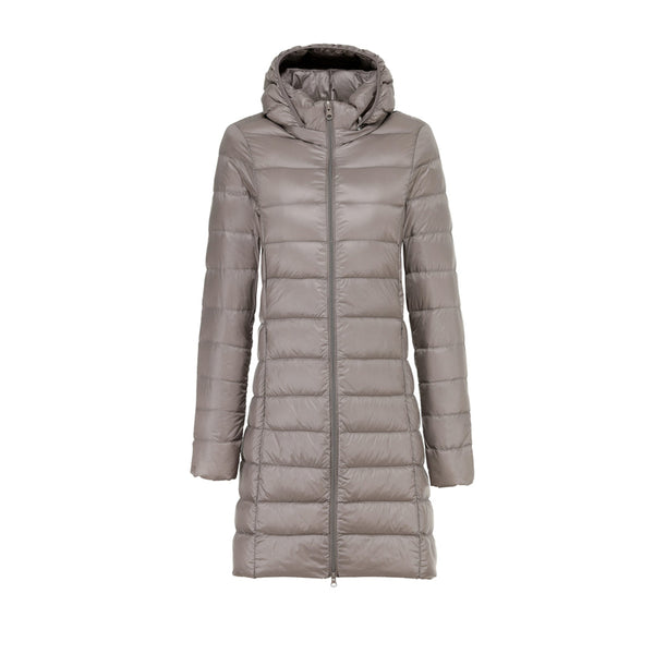 Winter-Steppjacke Mit Kapuze Für Damen | Lang