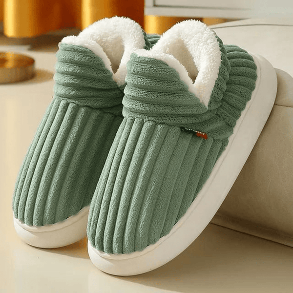 Gerippte Cord-Hausschuhe Für Damen | Zum Reinschlüpfen