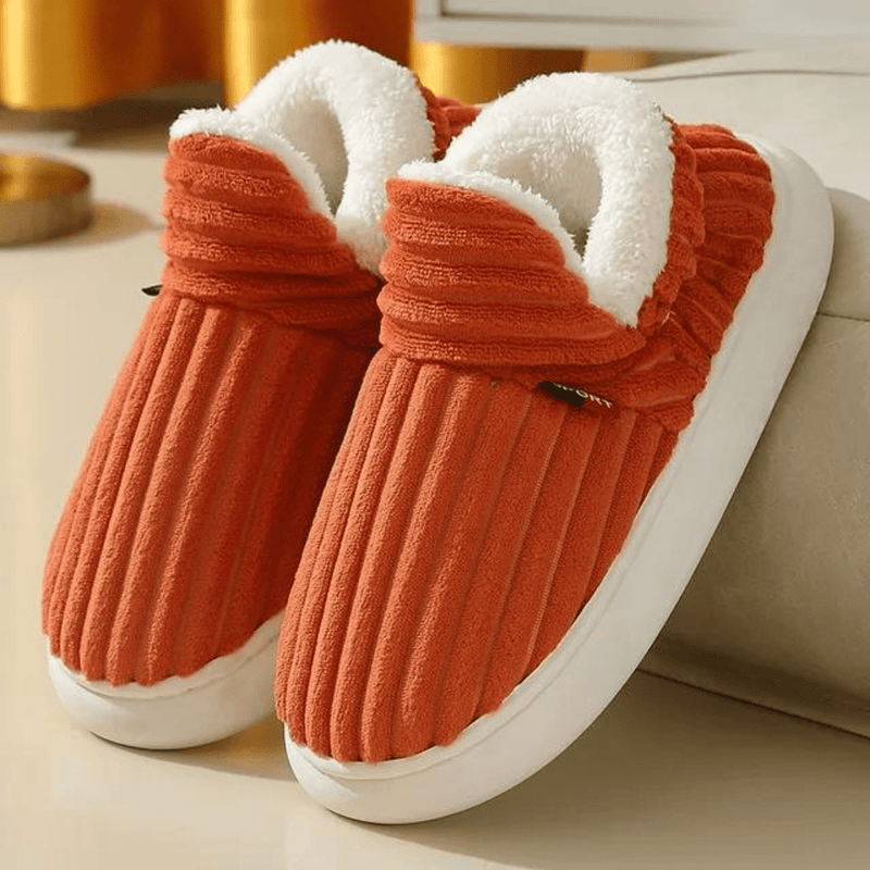 Gerippte Cord-Hausschuhe Für Damen | Zum Reinschlüpfen