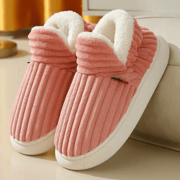 Gerippte Cord-Hausschuhe Für Damen | Zum Reinschlüpfen