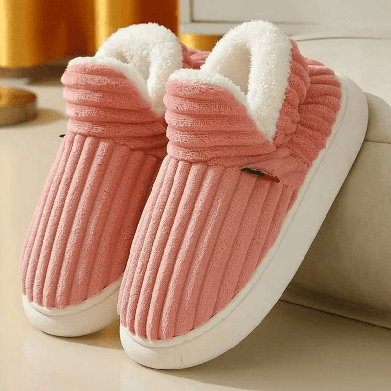 Gerippte Cord-Hausschuhe Für Damen | Zum Reinschlüpfen
