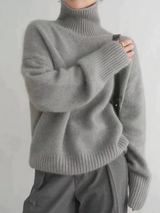 Trendiger Kaschmir Winterpullover Mit Rollkragen Für Damen | Langarm