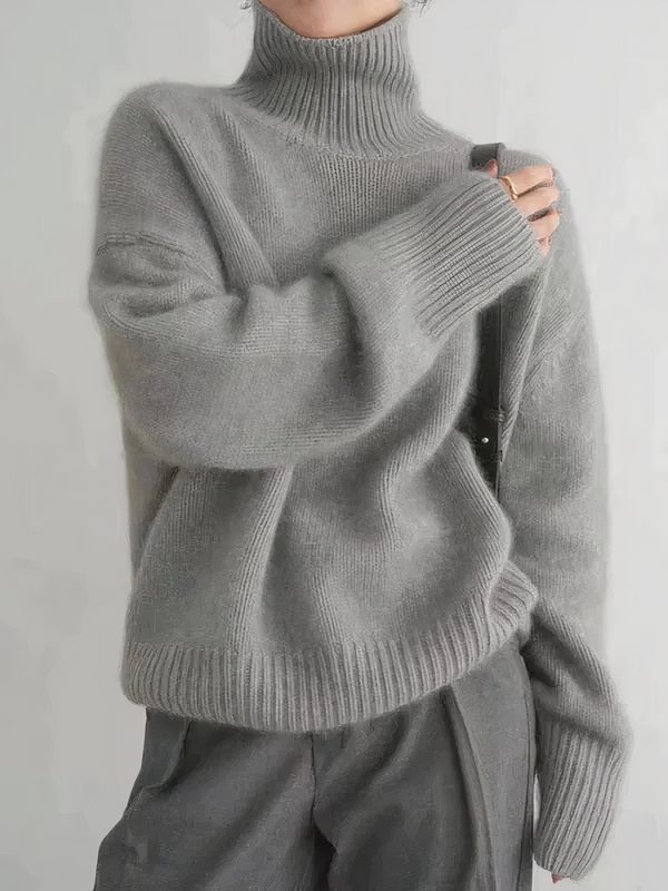 Trendiger Kaschmir Winterpullover Mit Rollkragen Für Damen | Langarm