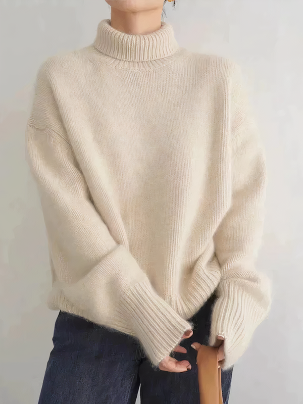 Trendiger Kaschmir Winterpullover Mit Rollkragen Für Damen | Langarm