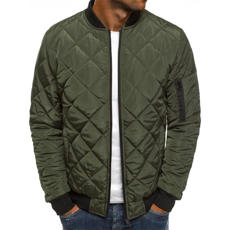 Herren Gepolsterte Bomberjacke Mit Taschen | Winter