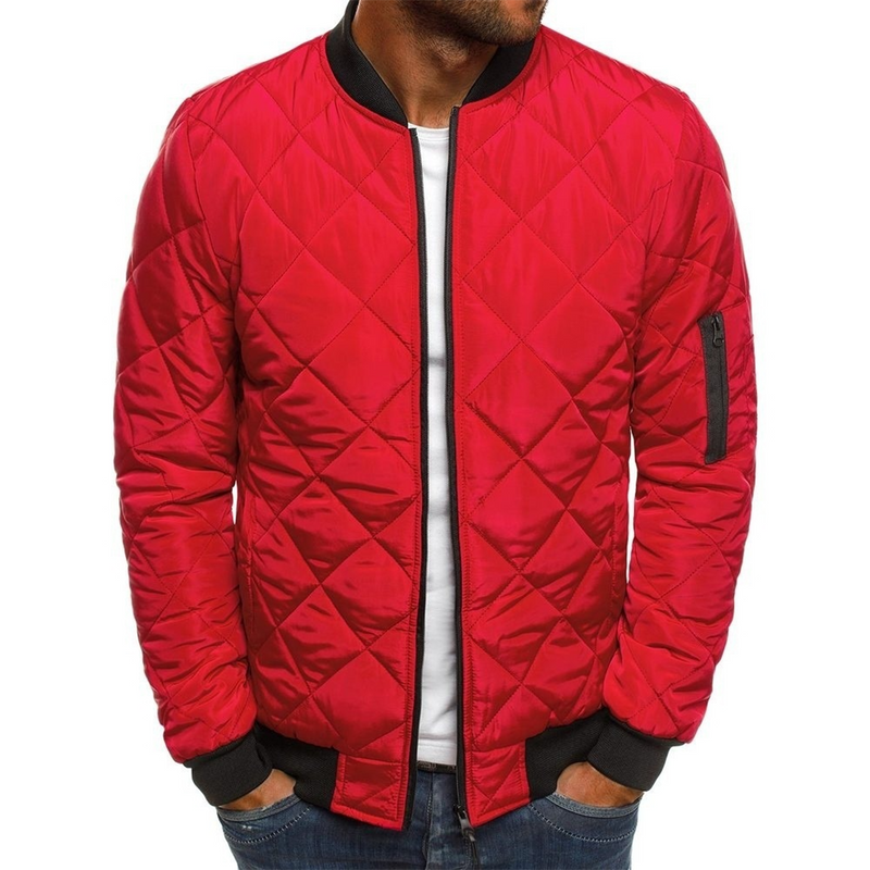 Herren Gepolsterte Bomberjacke Mit Taschen | Winter