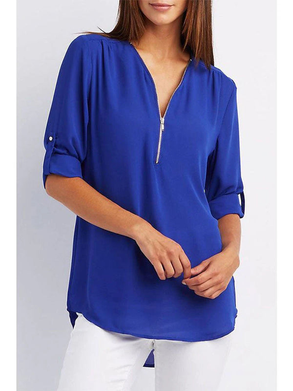 Laura – Damen-Shirt mit Reißverschluss