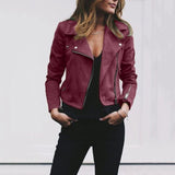 Stylische Kurze Motorradjacke Für Frauen | Warm