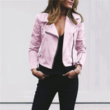 Stylische Kurze Motorradjacke Für Frauen | Warm