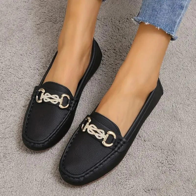 Elegante Loafer Mit Schnallendetail Für Frauen