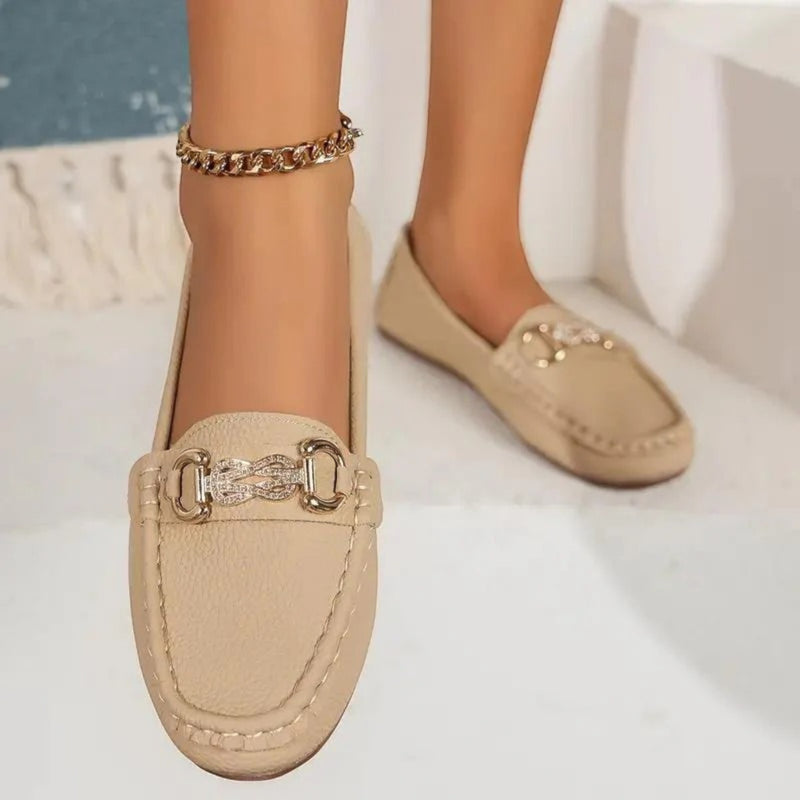 Elegante Loafer Mit Schnallendetail Für Frauen