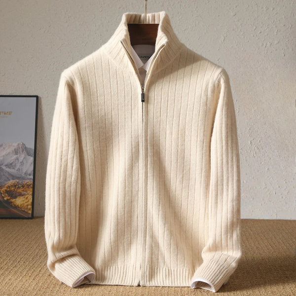Modischer Winter Kaschmirpullover Für Herren | Mit Reißverschluss