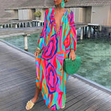 Bohemian V-ausschnitt Oversize Kleid Für Frauen | Maxi