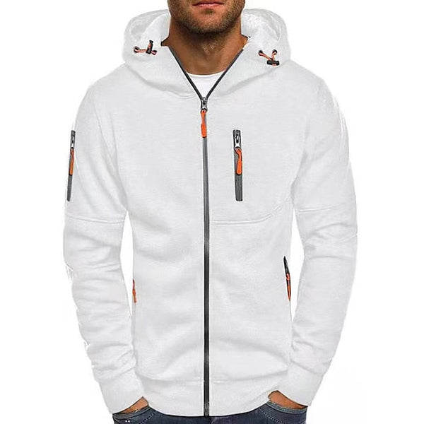 Lässige Kapuzenjacke Mit Reißverschluss Für Herren | Lange Ärmel