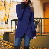 Stylische Jacke Mit Stehkragen Für Damen | Knopfverschluss
