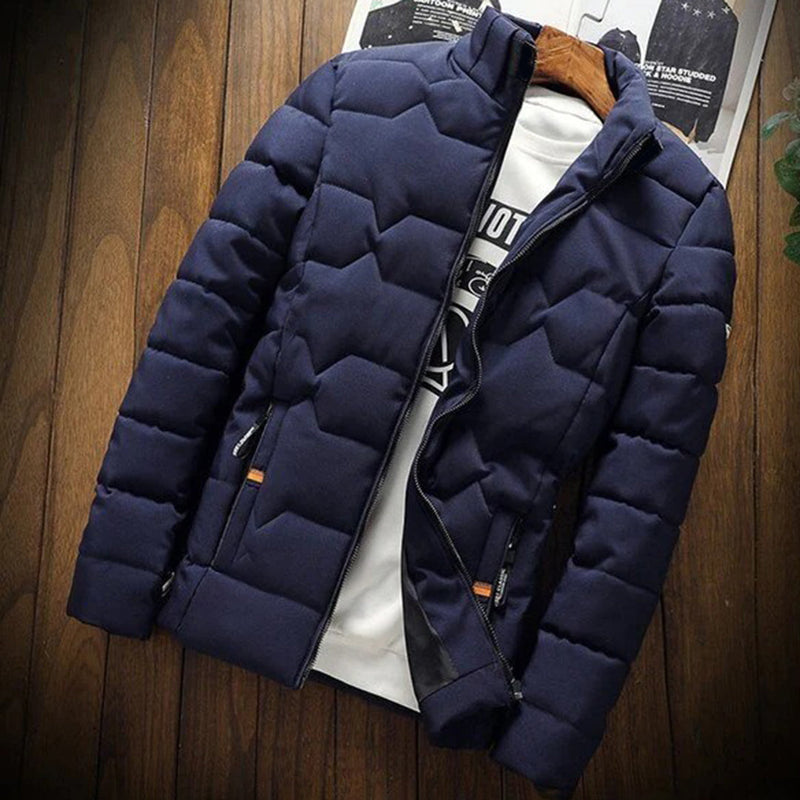 Herren Puffer Winterjacke Mit Reißverschluss | Stylisch