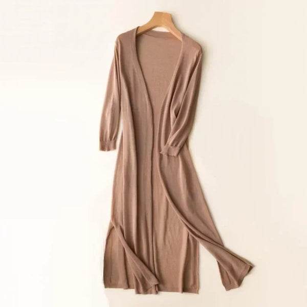 Strickjacke Mit Offener Vorderseite Für Damen | Lang