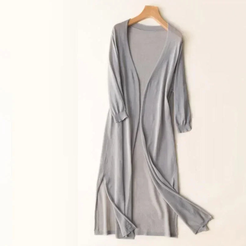 Strickjacke Mit Offener Vorderseite Für Damen | Lang