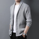 Strickjacke Mit Schalkragen Für Herren | Lange Ärmel