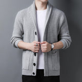Strickjacke Mit Schalkragen Für Herren | Lange Ärmel