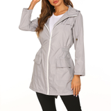 Lässige Regenjacke Mit Kapuze Für Frauen | Lang
