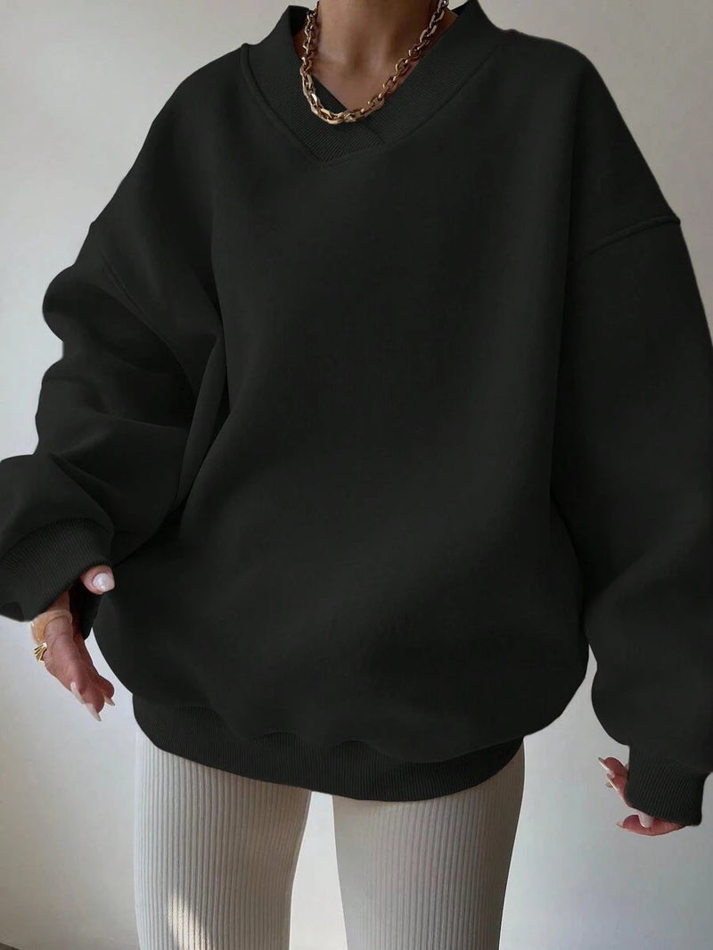 Langarm-Sweatshirt Für Damen | Locker Geschnitten