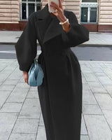 Stylischer Langer Trenchcoat Für Damen | Reverskragen