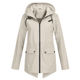 Regenjacke Mit Durchgehendem Reissverschluss Für Frauen | Mittellang