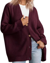 Gestreifte Cardigan Mit V-ausschnitt Für Frauen | Oversize