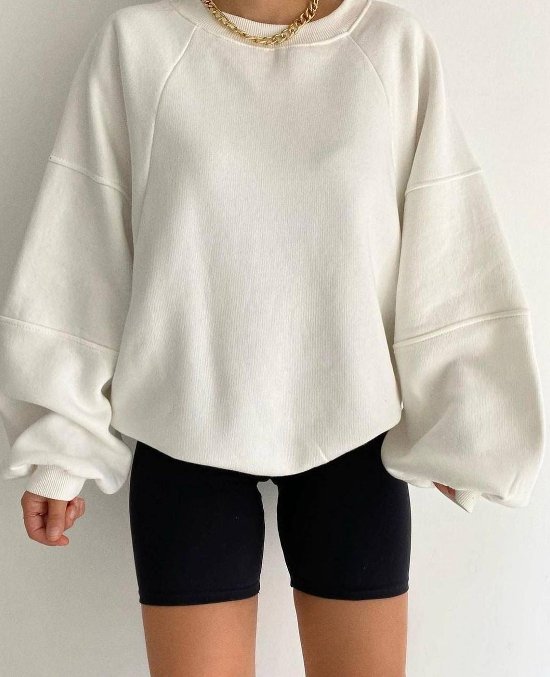 Raglan-sweatshirt Mit Rundhalsausschnitt Für Damen | Locker Geschnittenes Design