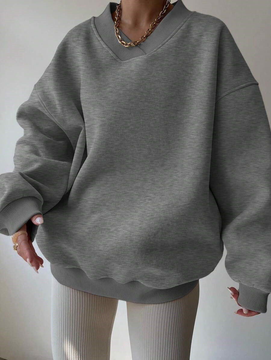 Langarm-Sweatshirt Für Damen | Locker Geschnitten