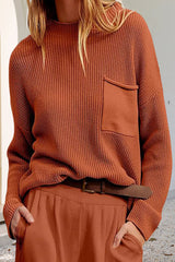 Strickpullover Mit Tasche Für Damen | Mit Langen Ärmeln