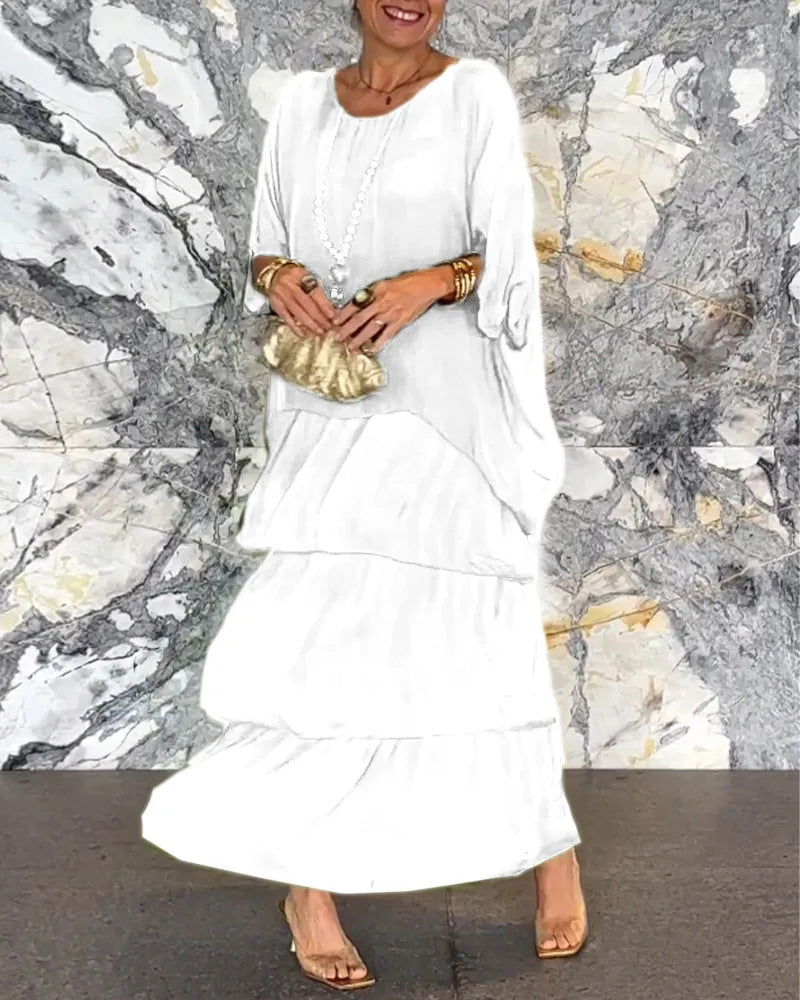 Mehrlagiges Maxikleid Damen | Eleganter Lagen Look