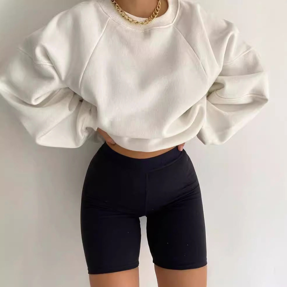 Raglan-sweatshirt Mit Rundhalsausschnitt Für Damen | Locker Geschnittenes Design