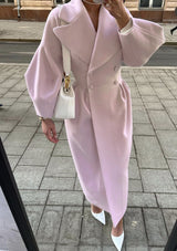 Stylischer Langer Trenchcoat Für Damen | Reverskragen
