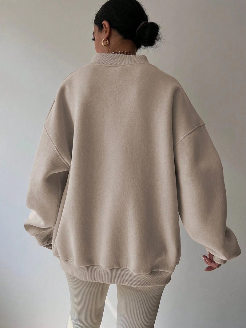 Langarm-Sweatshirt Für Damen | Locker Geschnitten