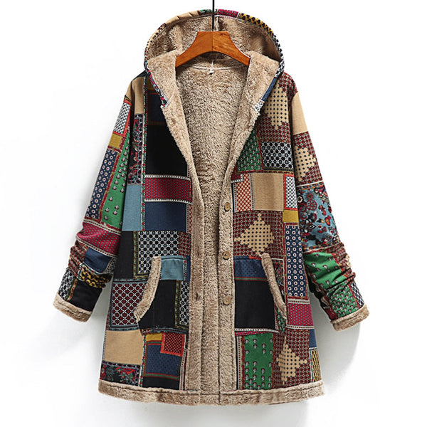 Mehrfarbige Damenjacke Mit Tasche | Langarm