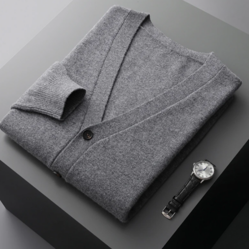 Herren Strickjacke Mit Knöpfen Und V-Ausschnitt | Winter