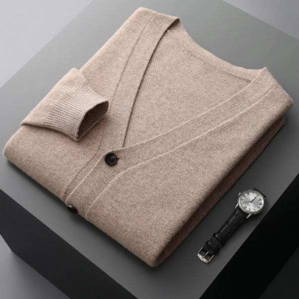 Herren Strickjacke Mit Knöpfen Und V-Ausschnitt | Winter