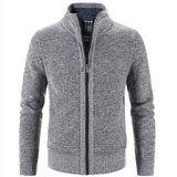 Klassische Strickjacke Mit Reißverschluss Für Herren | Stehkragen