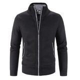 Klassische Strickjacke Mit Reißverschluss Für Herren | Stehkragen
