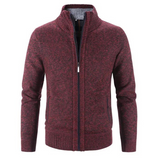 Klassische Strickjacke Mit Reißverschluss Für Herren | Stehkragen